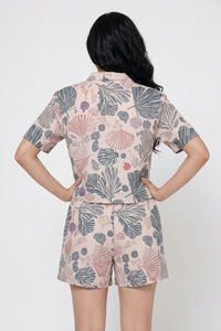 Zivame Woven Loungewear Short Set - Vanilla Ice — thumbnail 2